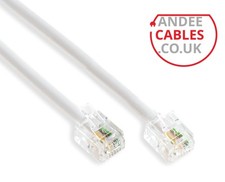 ADSL Cable 30m HIGH SPEED RJ11 Male to Male Telephone Extra Long 30 Metre White