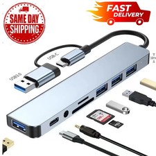 8 in 1 Multiport USB-C Hub Type C To USB 3.0 4K HDTV Adapter For Macbook Pro/Air