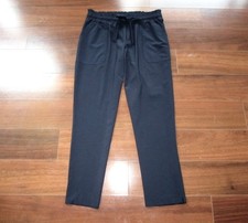 SOHO  Size S  NAVY BLUE High Waisted Drawstring Paperbag Tapered Pants c63