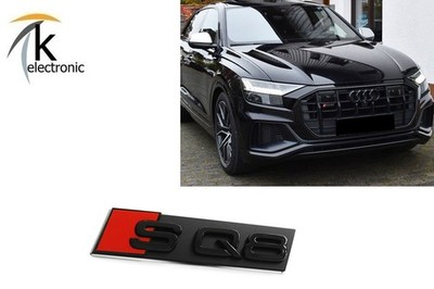 AUDI SQ8 4M Emblem | schwarz glänzend rote Raute vorne Kühlergrill