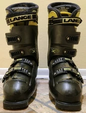 Lange Downhill Alpine Ski Boots 305mm Aluminium 3569 Size 8 Ground Zero X8 Zero