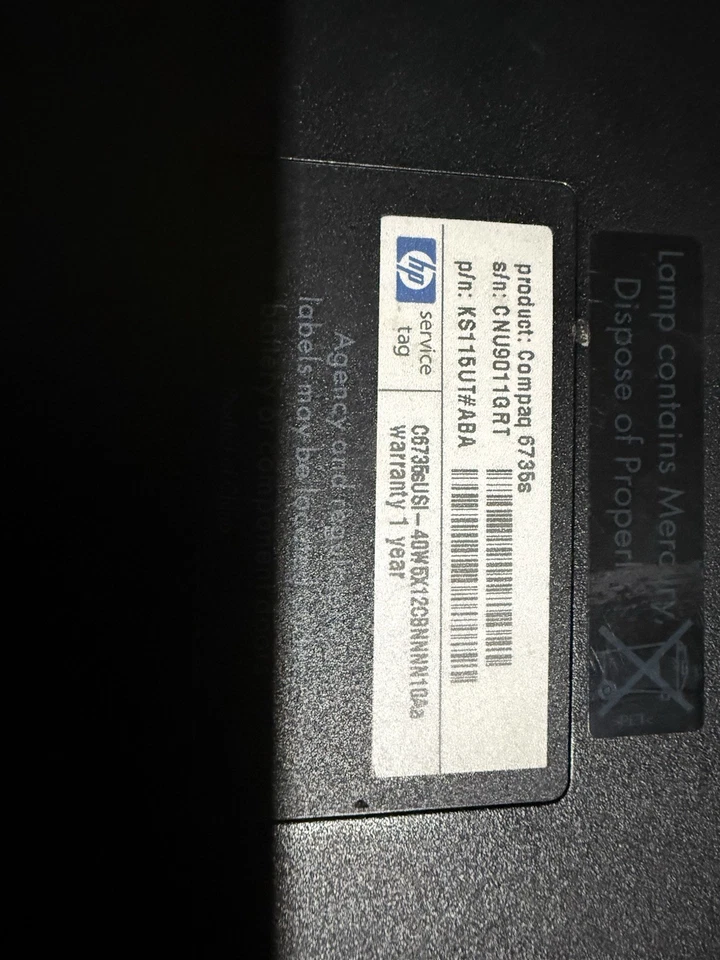 Notebook PC HP Compaq 6730s - per ricambi o riparazioni - Immagine 4 di 4