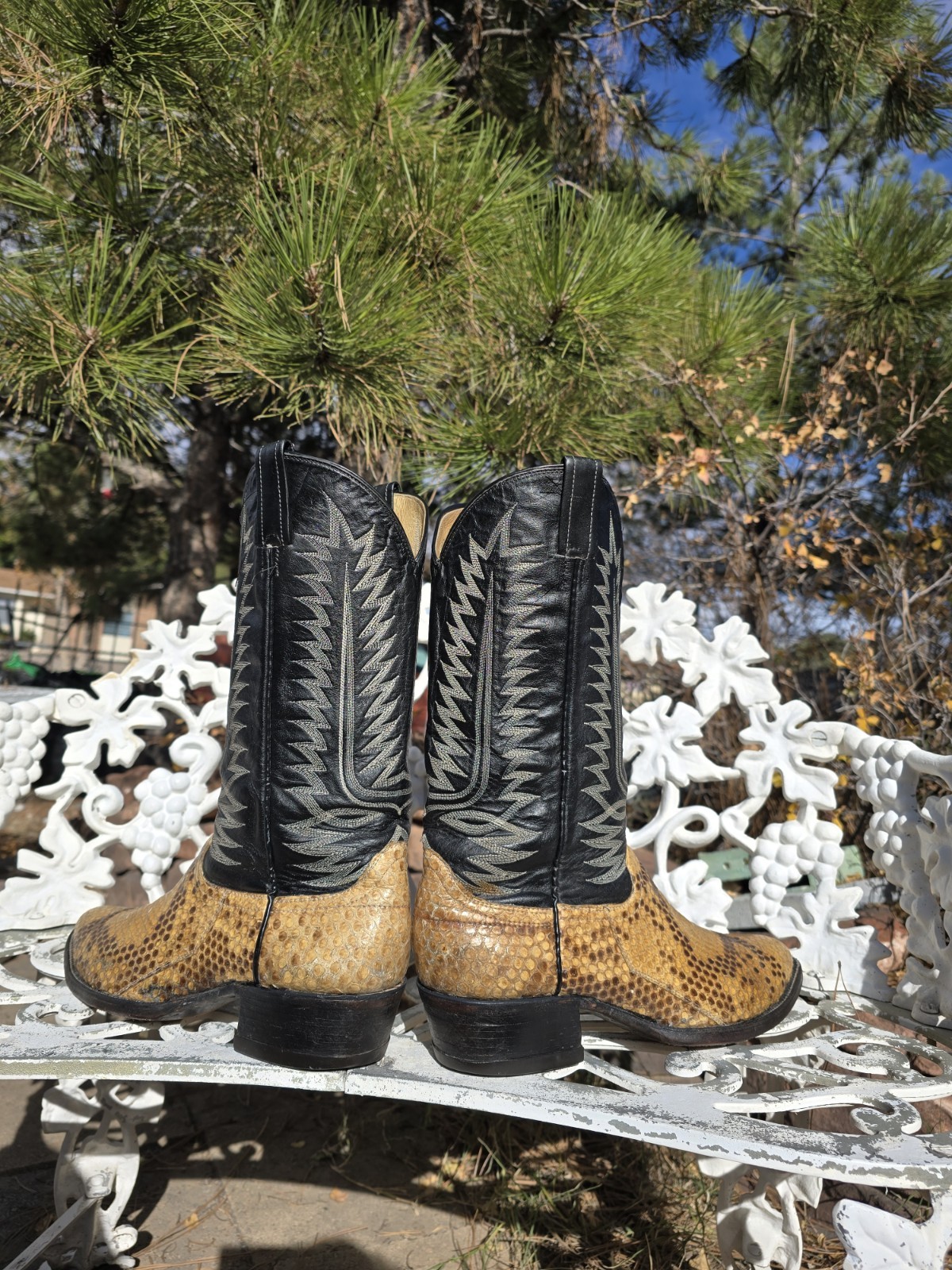 9.5D 🔥🐍 ROCK PYTHON SNAKESKIN POINTED TOE🔥🐍 V… - image 16