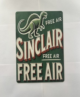 Sinclair Free Air Tin Metal Sign 8 x12 