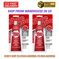 (2 Pack) Eclectic Shoe Goo Shoe Repair Adhesive, Clear, 3.7 fl oz NEW!!!