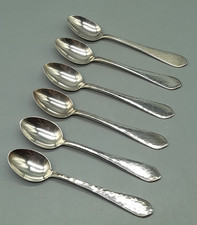 Robbe & Berking Martelé 90er Silber 6 Kaffeelöffel 13,5 cm Besteck Löffel