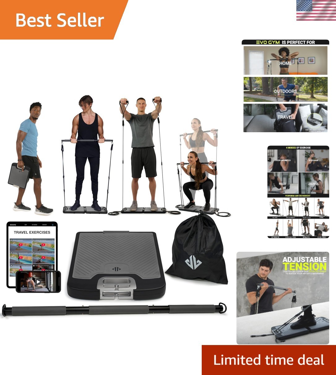 All-in-One EVO Gym - Ultra Portable Strength Training with 1