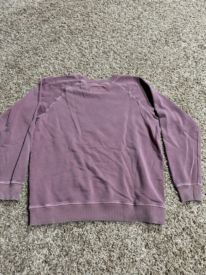 Aero 女式水洗紫色圆领运动衫休闲套衫 XS 码 — 第 3/3 张图片