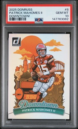 2025 PANINI DONRUSS DOWNTOWN! #8 PATRICK MAHOMES II PSA 10