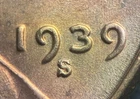 1939 S/S Lincoln Wheat Cent - RPM-002