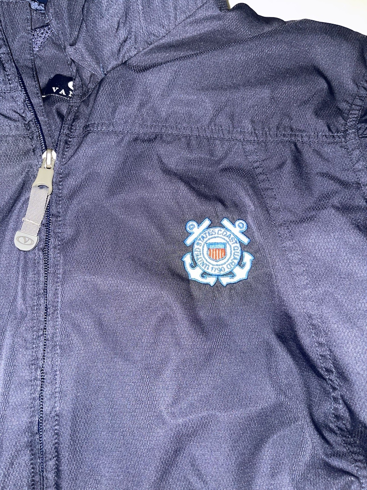 Vantage U.S. Coast Guard embroidered windbreaker/track jacket - second product detail image