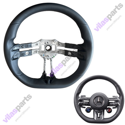 OEM Mercedes AMG W290 W223 W213 W206 W465 Lenkradkranz schwarz Leder Supersport