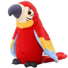 Interactive Talking Parrot Plush Toy Repeats Speech Waving Wings 7.9" Cute Gift