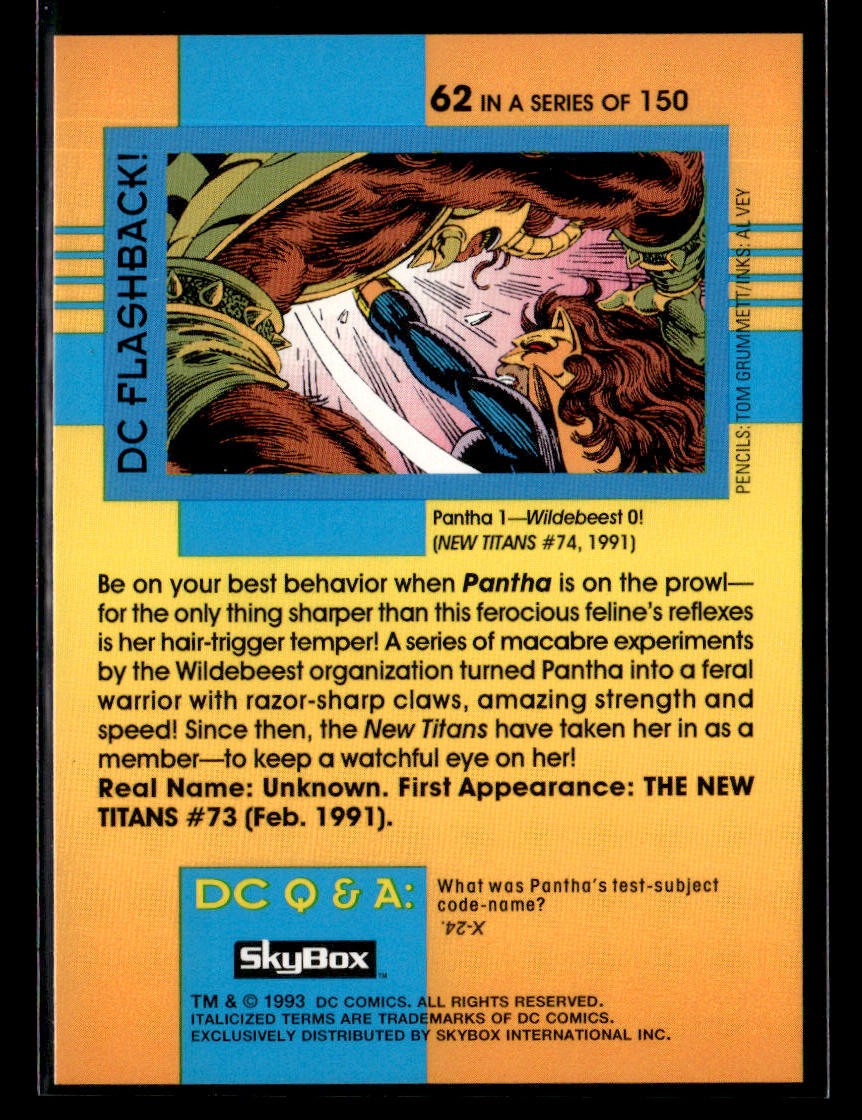 1993 Skybox DC Cosmic Pantha #62 New Titans