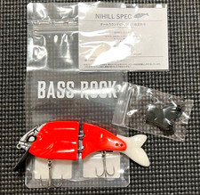 Bass Rock Nihill Bass Lure Red Color Used Handmade 15cm Swimbait