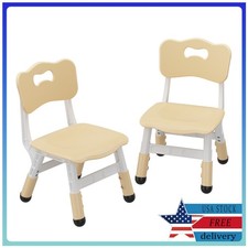 Adjustable Kids Chairs 2 Pack, Height Adjustable Plastic Toddler Seats for Home