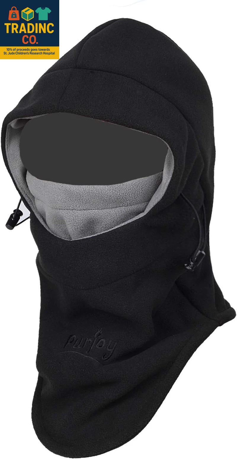 Fleece Balaclava Full Face Mask and Neck Warmer for Winter Sports