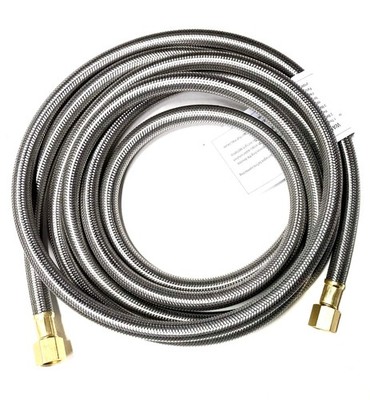 12FT Stainless Steel Braided Propane Hose Extension Assembly with 3/8'' Female...