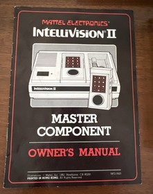 Mattel Intellivision II Console w/ Computer Adapter, Keyboard & Manuals Lot