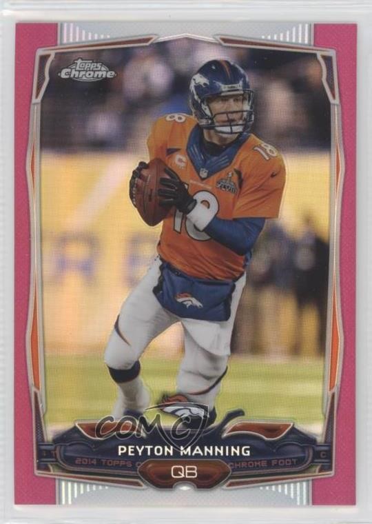 2014 Topps Chrome BCA Pink Refractor 384/399 Peyton Manning #42 HOF 0r4