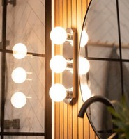 ValueLights | Orbital 3 Way Chrome Wall Light] Vanity lights Makeup light x2PACK