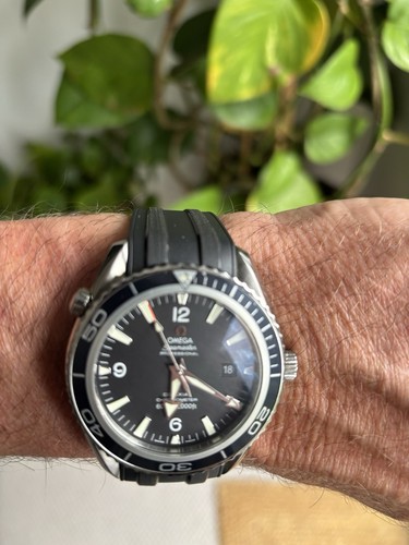 Omega Seamaster Planet Ocean 600m Big Size "Style" Blue 22mm Rubber Strap - Picture 6 of 6