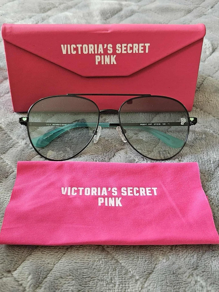 Gafas de sol Victoria Secret ROSA PK0017 01P de aviador de metal negro 57-16-140 0017 Foto 4 de 4