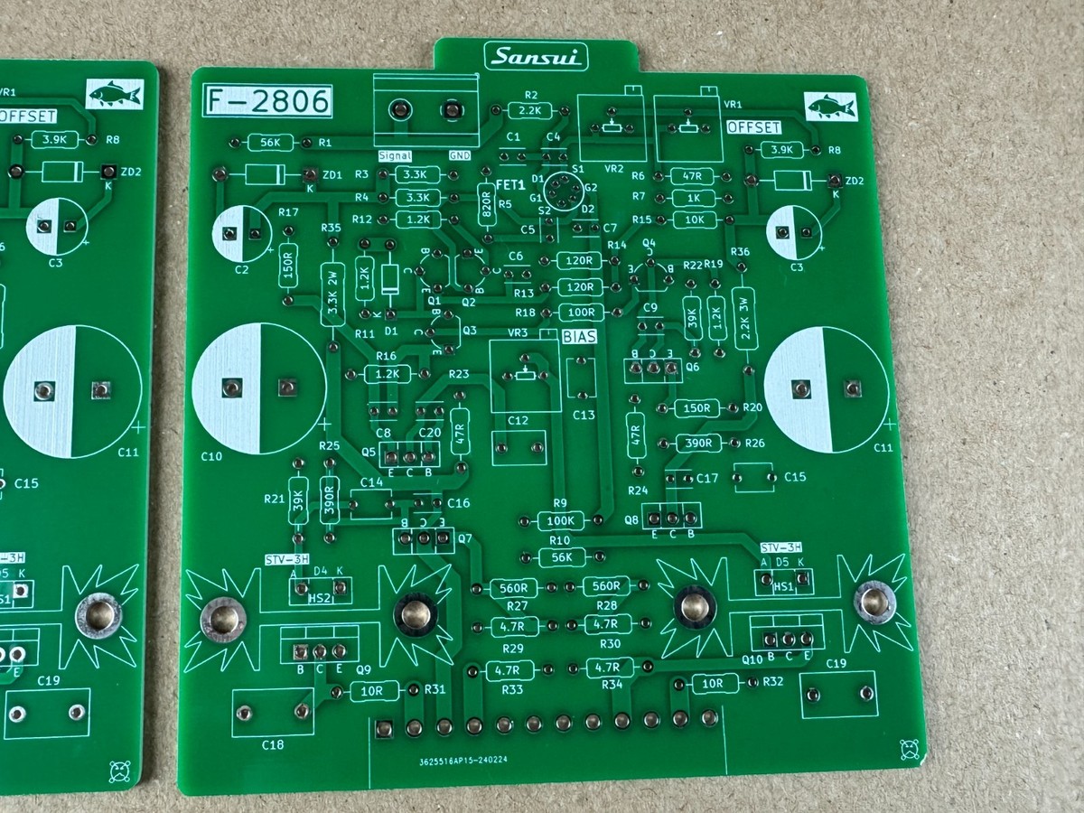 2 New BARE BOARDS For Sansui F-2806 Driver G-8000 G-9000 DB G-801