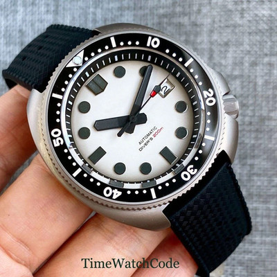 44mm Tandorio Automatic Diver Watch For Men Titanium Case 200m Waterproof NH35A