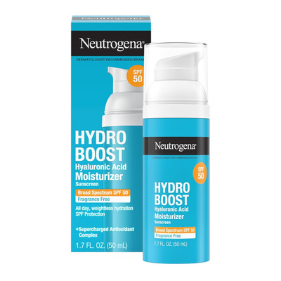 Neutrogena Hydro Boost Moisturizer SPF 50, 1.7 oz, Hydrating & Non-Greasy