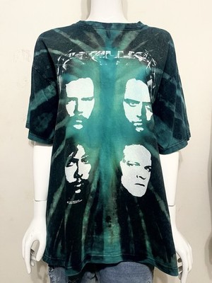 Metallica  One of a Knd  Large Tye-Dye T-Shirt Blue (Torn Tag) European Tour