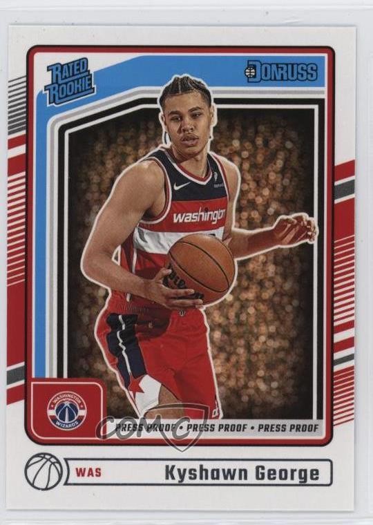 2024-25 Panini Donruss Rated Rookie Press Proof Silver Kyshawn George #225 w1s
