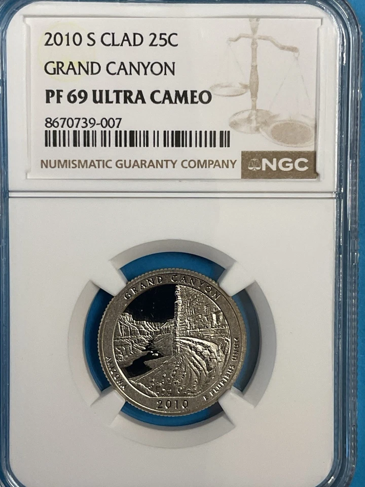 2-Coins 25c/25c 2010S NP Quarters Grand Canyon NGC PF70 UC/ NGC PR69 UC - Image 4 of 4