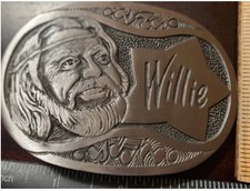 Willie Nelson Belt Buckle Image of Willie Star Strong Sturdy