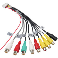 Android Radio RCA Cable 20 Pin RCA Harness Assembly Car Stereo Audio Video RCA A