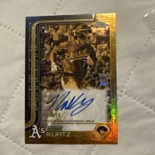 2025 Topps Gilded Rookie RC Gold Refractor AUTO SP #2/199 Nick Kurtz (Athletics)