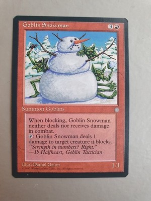 Goblin Snowman, MTG Ice Age (1995), Uncommon Red Creature NM