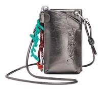 Desigual Half Logo Milton Phone Bag Handytasche Tasche Brushed Silver Mauve Neu