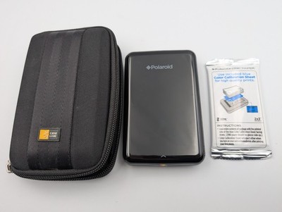 Polaroid Zip mobiler Fotodrucker schwarz Zink Null Tinte Sofortbild sehr guter Zustand 10 Blatt