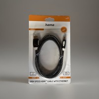 Hama Hdmi™-Kabel High Speed, Ethernet, Gewebe, Vergoldet, Schw., 1,5M, 00205444
