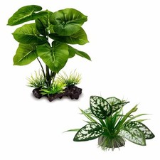 Reptile Artificial Plants, Terrarium Plants Decorations Supplies, Ms Set-d
