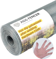 16Inch X 100Ft Hardware Cloth 1/4 Inch Chicken Wire Fencing 23Ga, Hot Dipped Gal 1.25 per foot