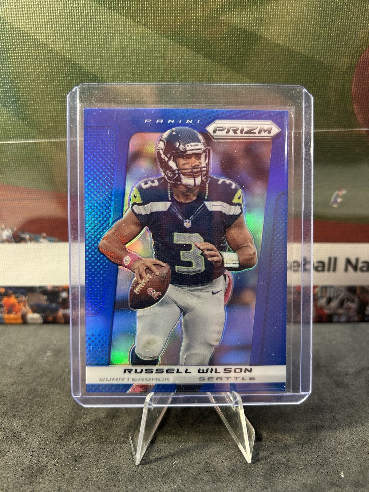 2013 Panini Prizm Russell Wilson #189 Blue Prizm SP