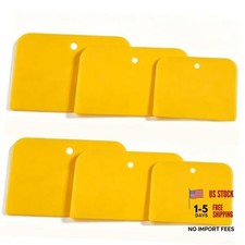 6PCS Flexible Plastic Body Filler Spreaders - Reusable Auto Body Repair Putty