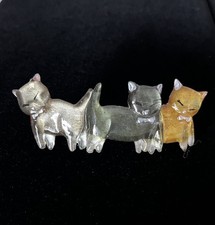 Vintage Resin Kitty Cat Hair Barrette Clip