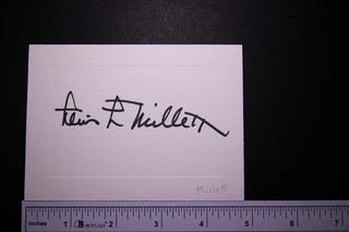 KOREAN WAR Medal of Honor LEWIS MILLETT (1920 2009) AUTOGRAPH Heavy Stock CARD