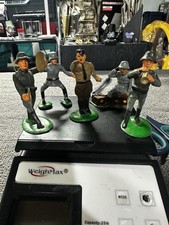 vintage lot of 5 tin like german soliders Bill Holt Famous WW2 figures