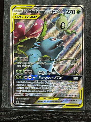 Pokemon Company Celebi & Venusaur GX SM167 TAG TEAM Promo Holo 270 HP Eng