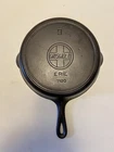 Griswold Cast Iron #9 Skillet Large Slant Logo with Heat Ring Sits Flat 710D