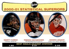 2001-02 Upper Deck Vintage #268 Marty Turco / Roman Cechmanek / Manny Legace